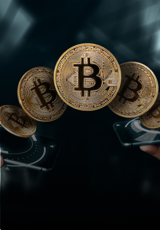 A visual representation of bitcoin transfer